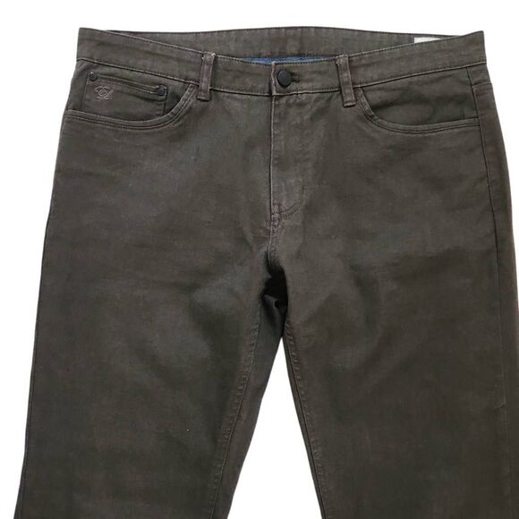 English Laundry Men's Size 36 x 32 Dark Olive Green Brown Relaxed Jeans - Picture 5 of 5